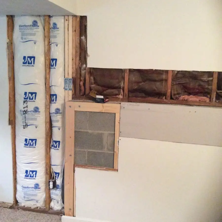 Wall insulation replacement during Contents Cleaning & Restoration in Fort Polk South